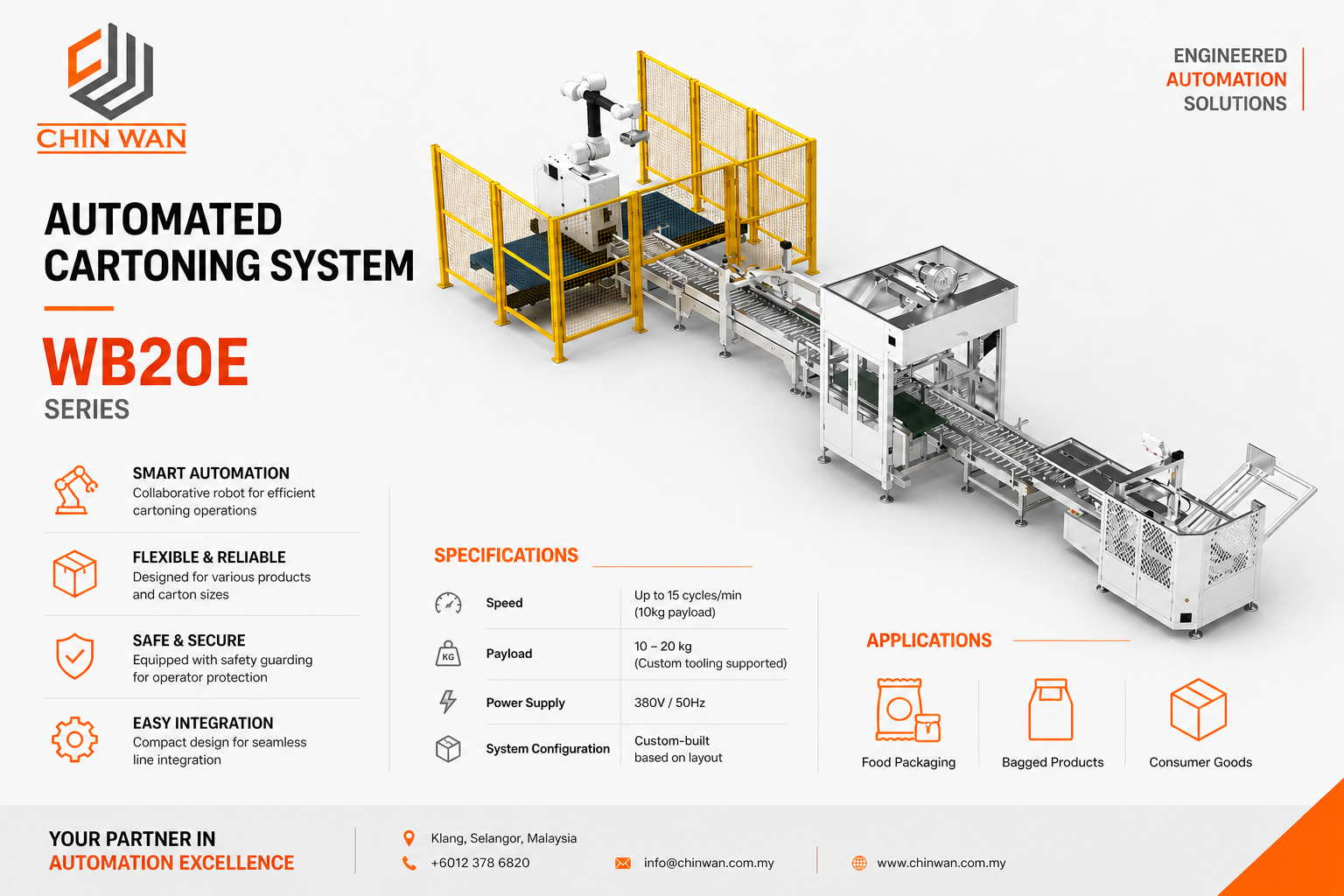 Cobot Palletizing system for packaging end solution